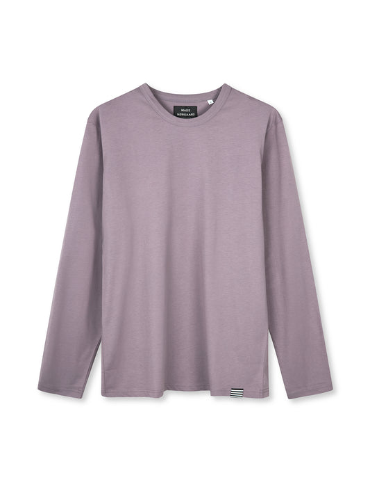 Mads Nørgaard Organic Thor Tee LS in Gray Ridge