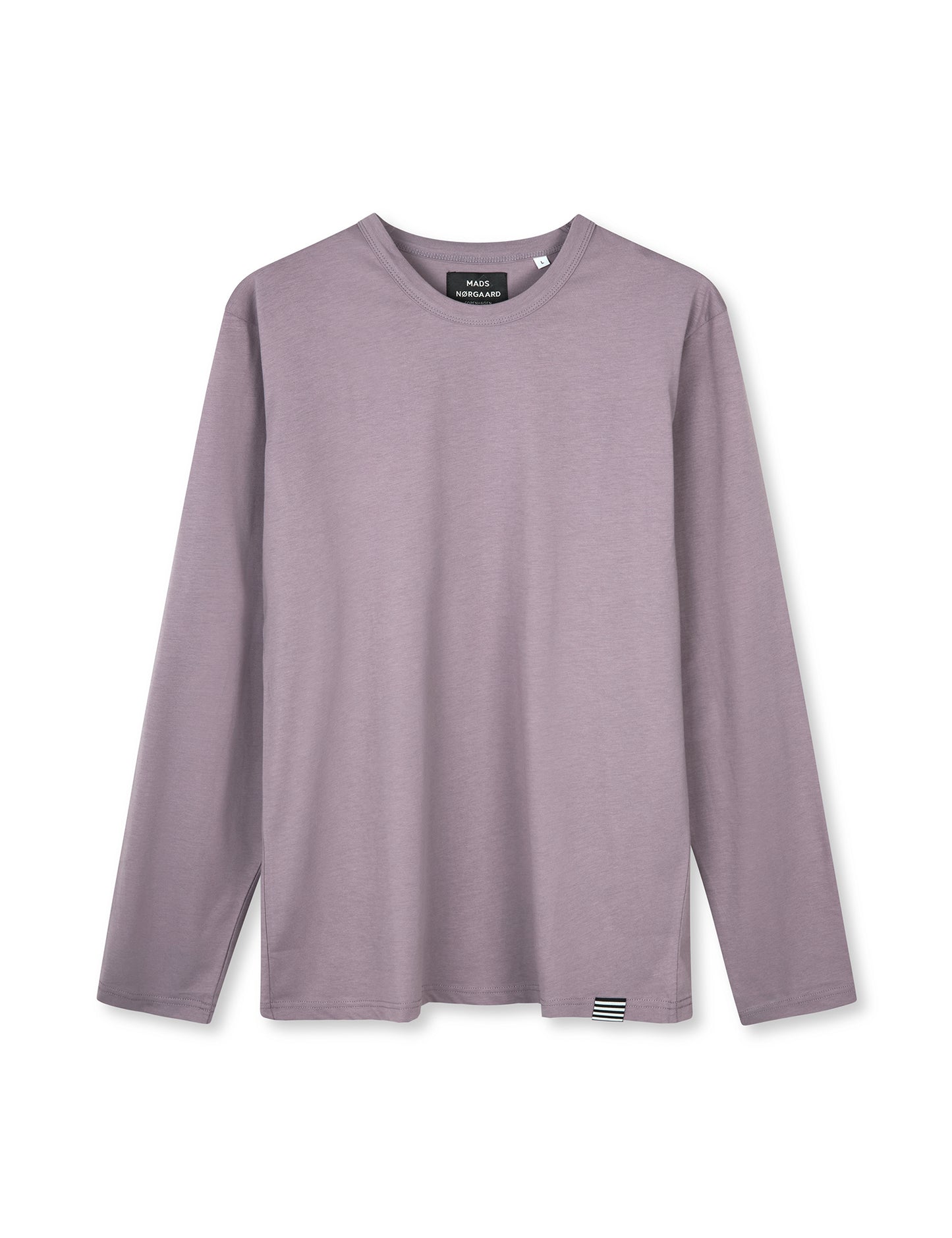 Mads Nørgaard Organic Thor Tee LS in Gray Ridge