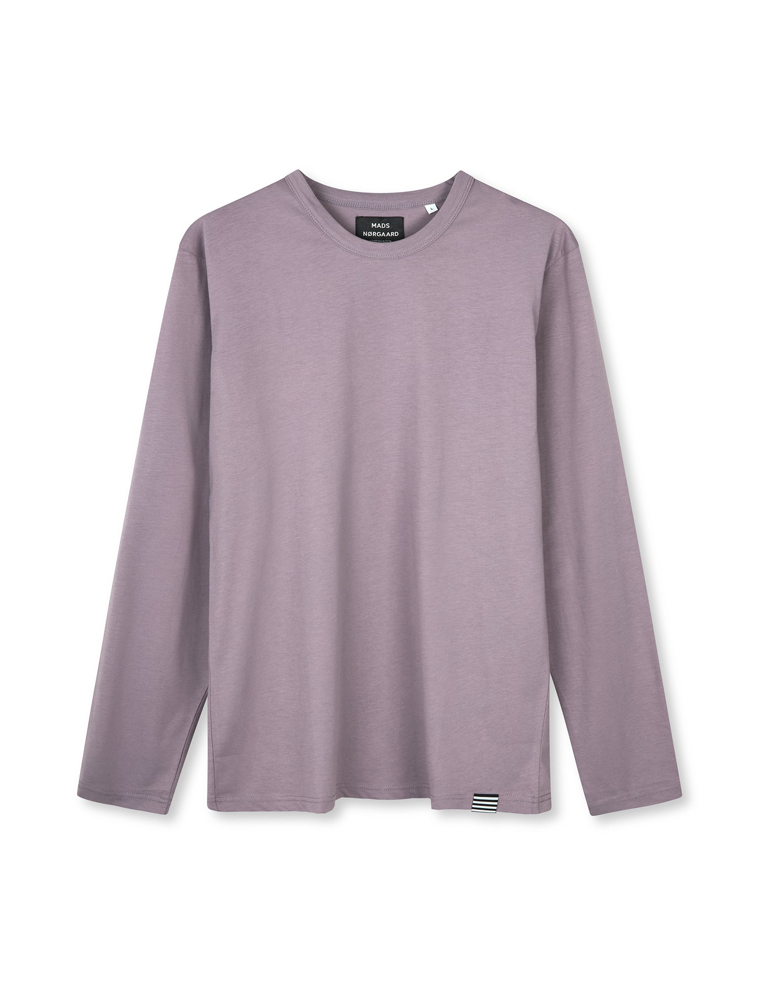 Mads Nørgaard Organic Thor Tee LS in Gray Ridge
