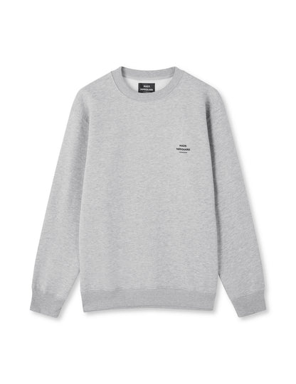 Mads Nørgaard Standard Crew Logo Sweat HW24 in Grey Melange