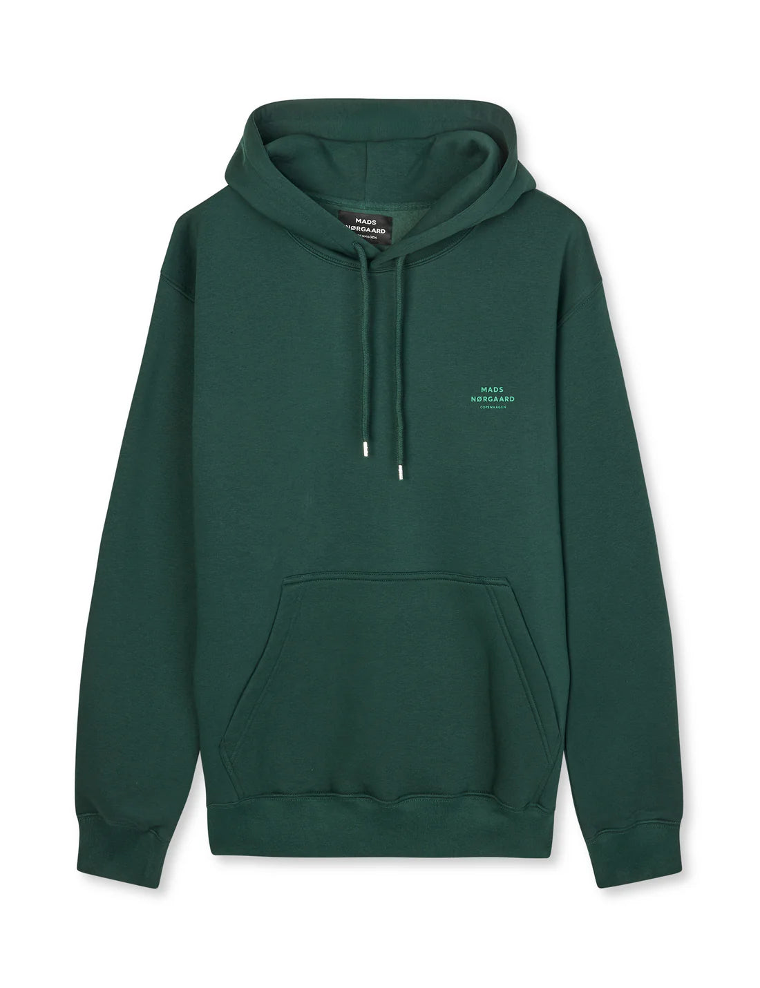 Mads Nørgaard Standard Hoodie Logo Sweat in Verdant Green