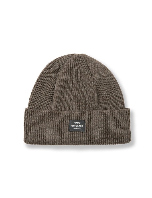 Mads Nørgaard Wool Ask Beanie in Tarmac