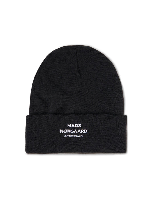 Mads Nørgaard Isak Logo Ambas Beanie in Schwarz