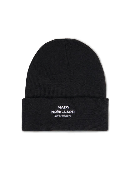Mads Nørgaard Isak Logo Ambas Beanie in Schwarz