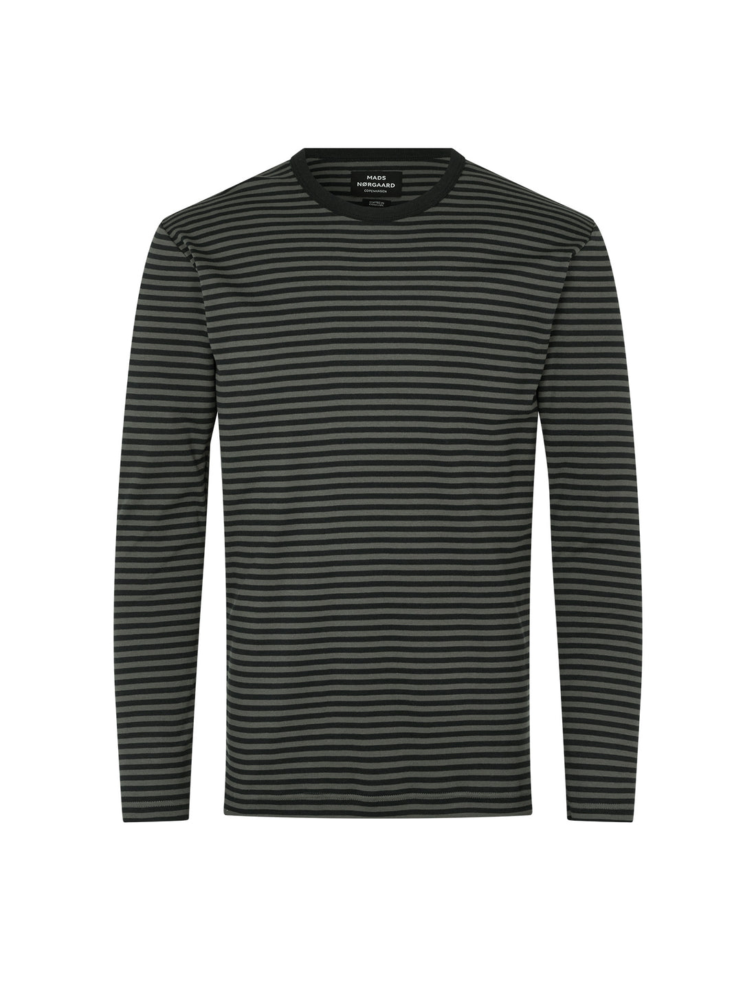 Mads Nørgaard Duo Rib Tobias Tee LS in Beluga/Schwarz