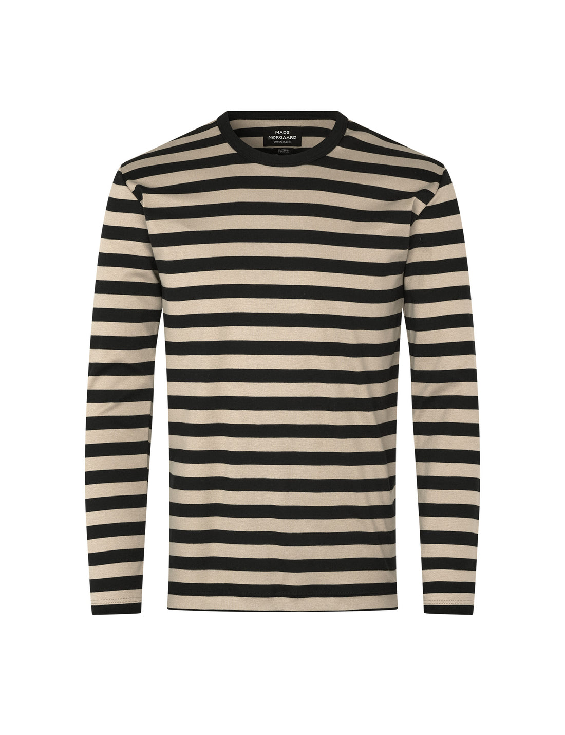Mads Nørgaard Midi Rib Tobias Tee LS in Seneca Rock/Schwarz