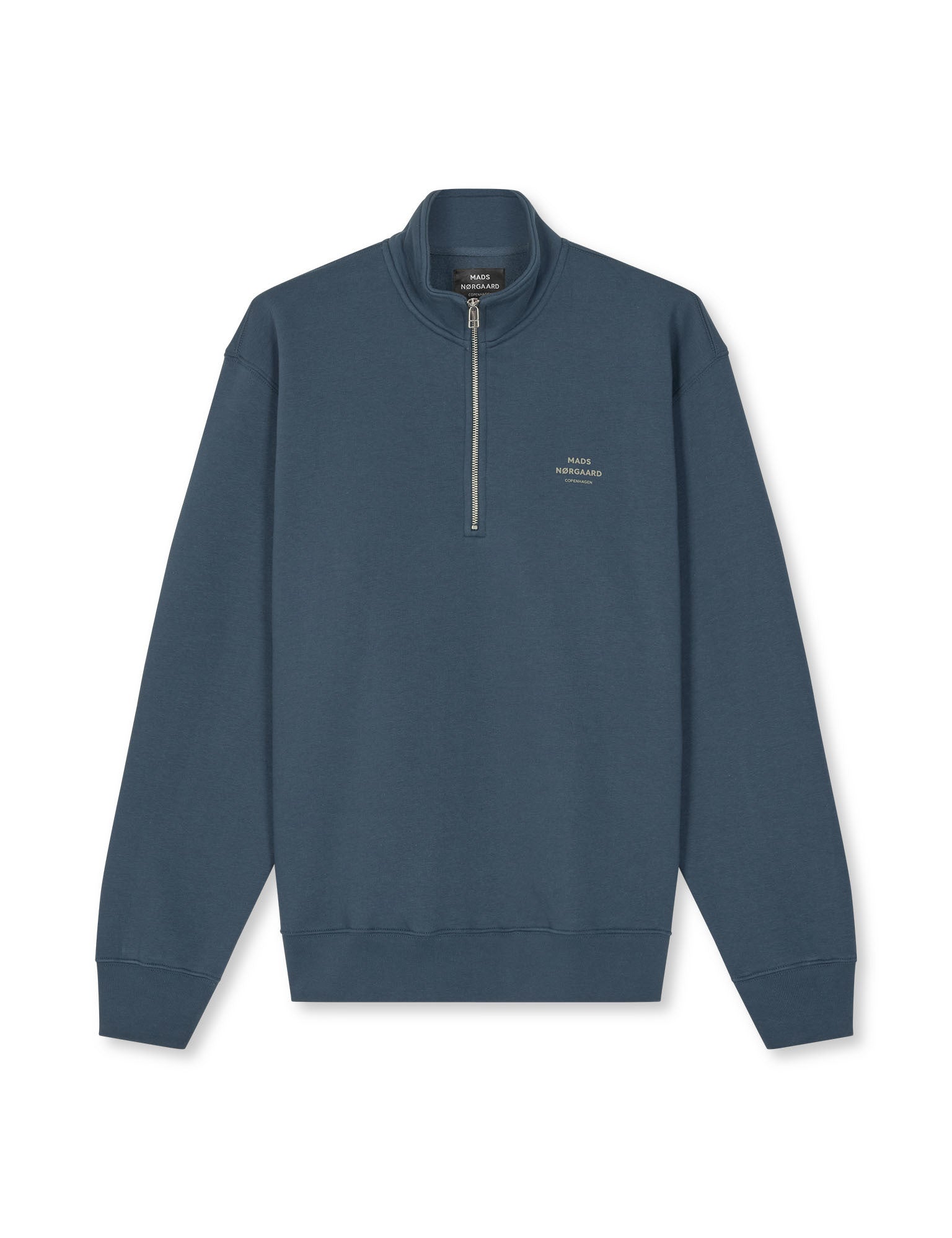 MADS NØRGAARD Standard Half Zip Logo Sweat HW24