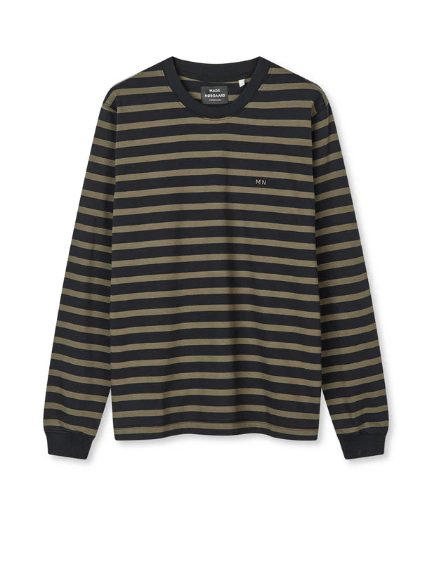 MADS NØRGAARD Cotton Jersey Stripe Frode Tee LS HW24