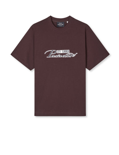 Mads Nørgaard Cotton Jersey Frode Paradise Tee in Chicory Coffee