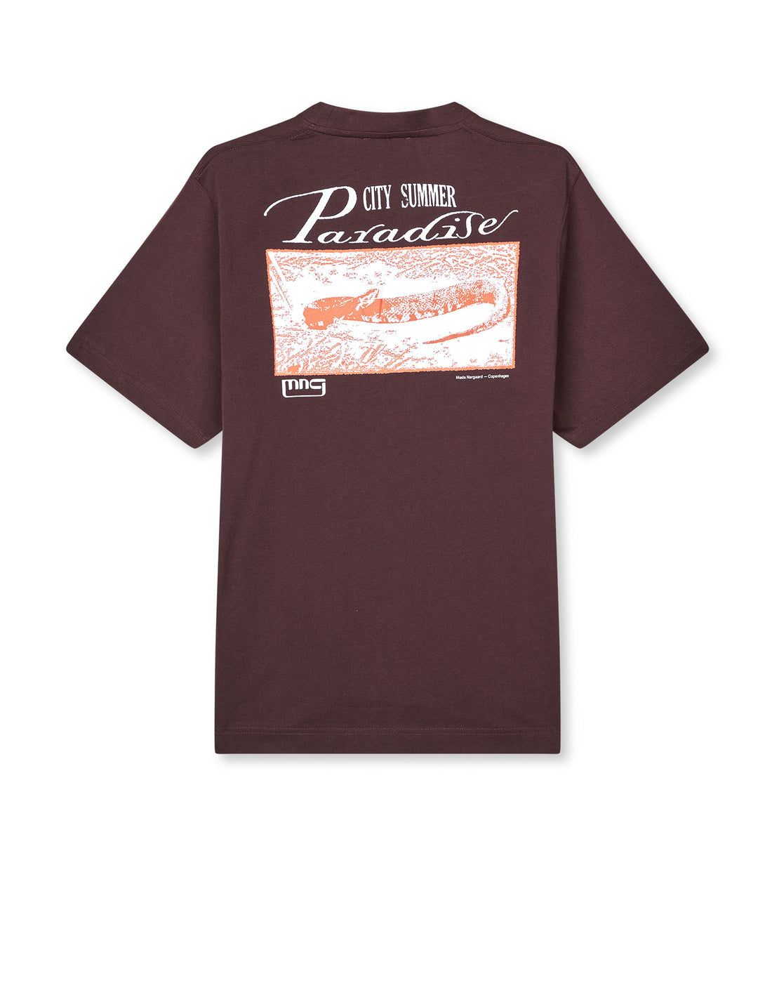 Mads Nørgaard Cotton Jersey Frode Paradise Tee in Chicory Coffee