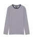 Mads Nørgaard Duo Rib Tobias Tee LS in Sky Captain/Weiß