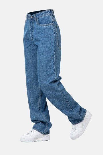 Reell Woman Betty Baggy Pant in Origin Mid Blue