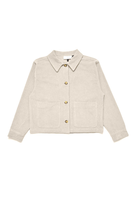 Mazine Damen Corduroy Shacket Organic Cotton in moon