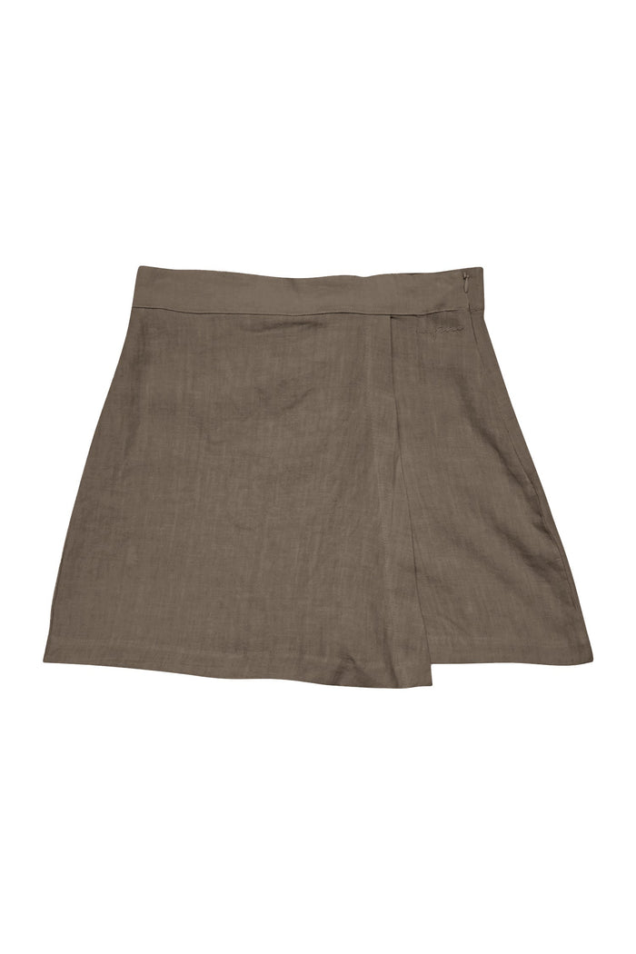 Mazine Damen Linen Skort in olive brown