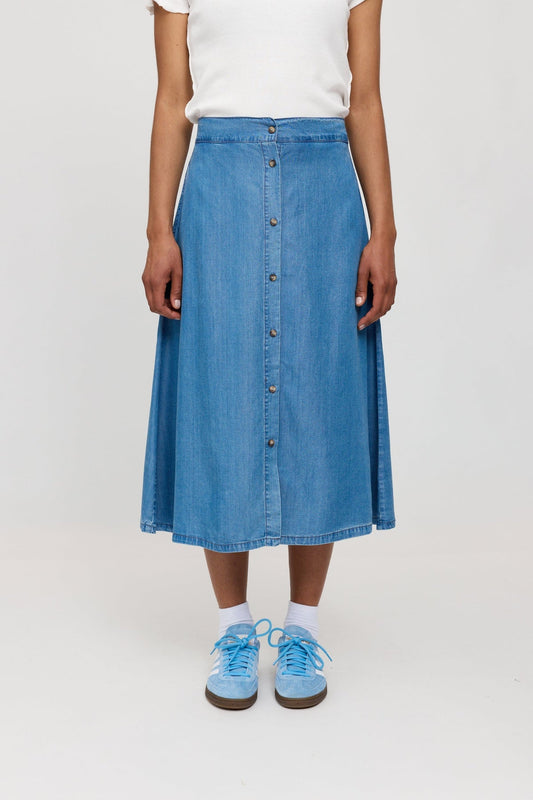 Mazine Damen Denim Midi Skirt LENZING™TENCEL™