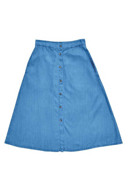 Mazine Damen Denim Midi Skirt LENZING™TENCEL™