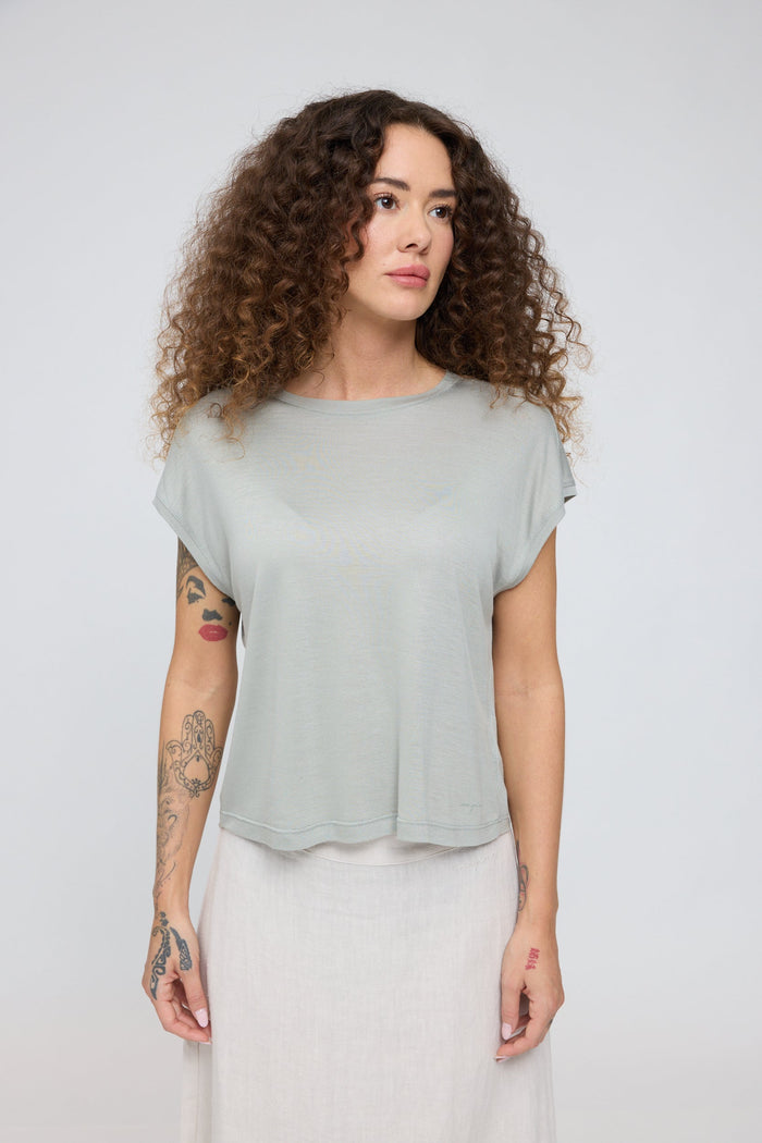 Mazine Damen Cropped T Loose Fit LENZING™ ECOVERO™