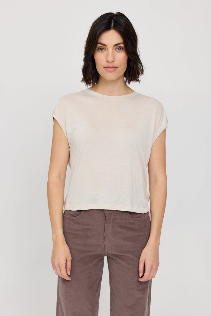 Mazine Damen Cropped T Loose Fit LENZING™ ECOVERO™