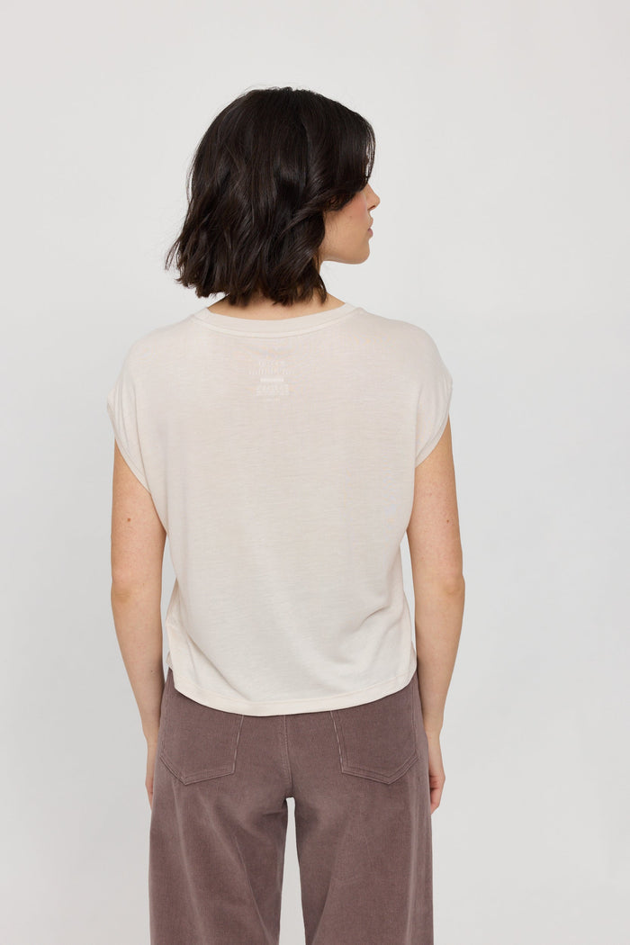 Mazine Damen Cropped T Loose Fit LENZING™ ECOVERO™