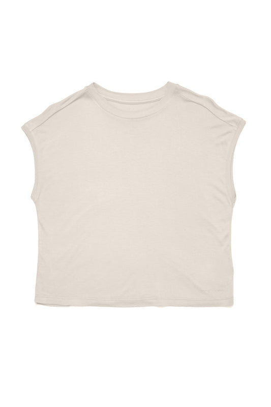 Mazine Damen Cropped T Loose Fit LENZING™ ECOVERO™ in moon