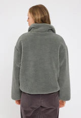 Mazine Faux-Fur Button Jacket