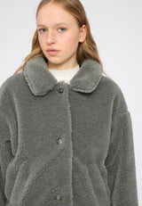 Mazine Faux-Fur Button Jacket