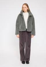 Mazine Faux-Fur Button Jacket