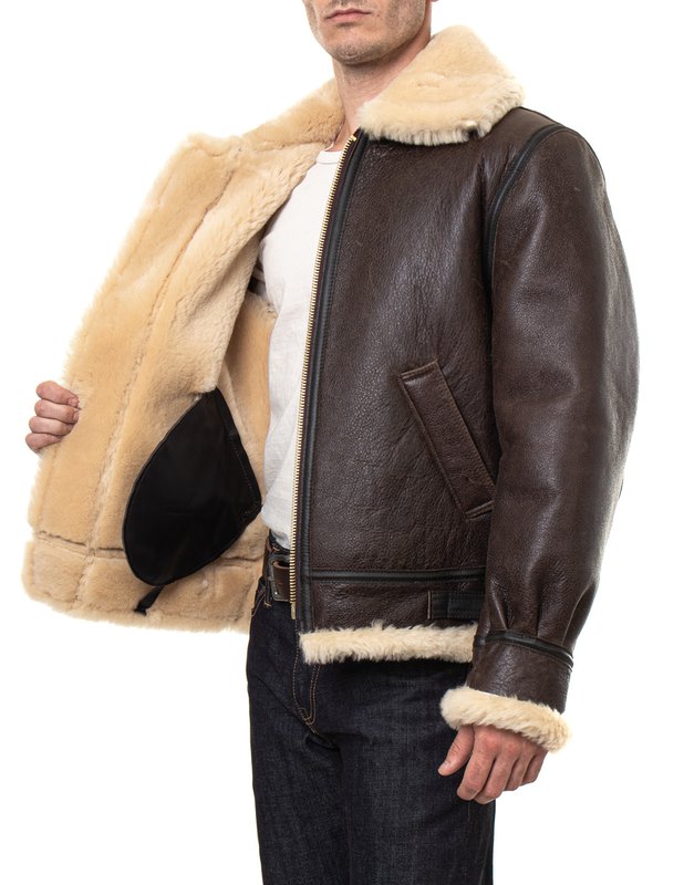 Schott B-3 Bomber jacket, sheepskin leather