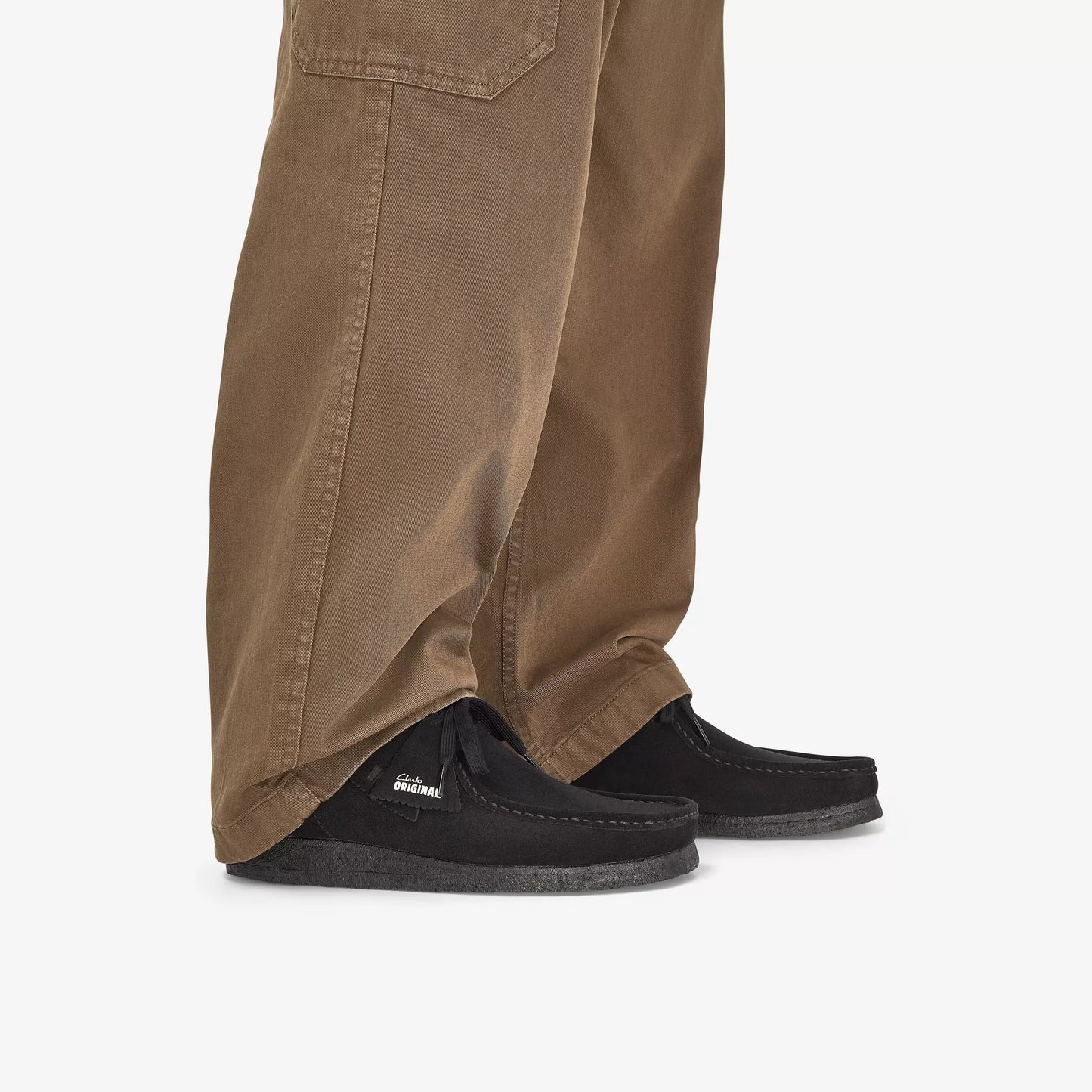 Clarks Wallabee Mens Shoes 26155519 in Black Sde