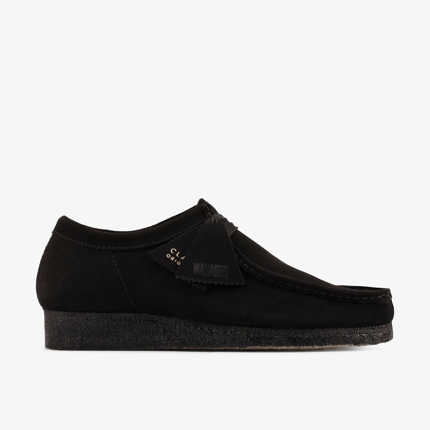 Clarks Wallabee Mens Shoes 26155519 in Black Sde