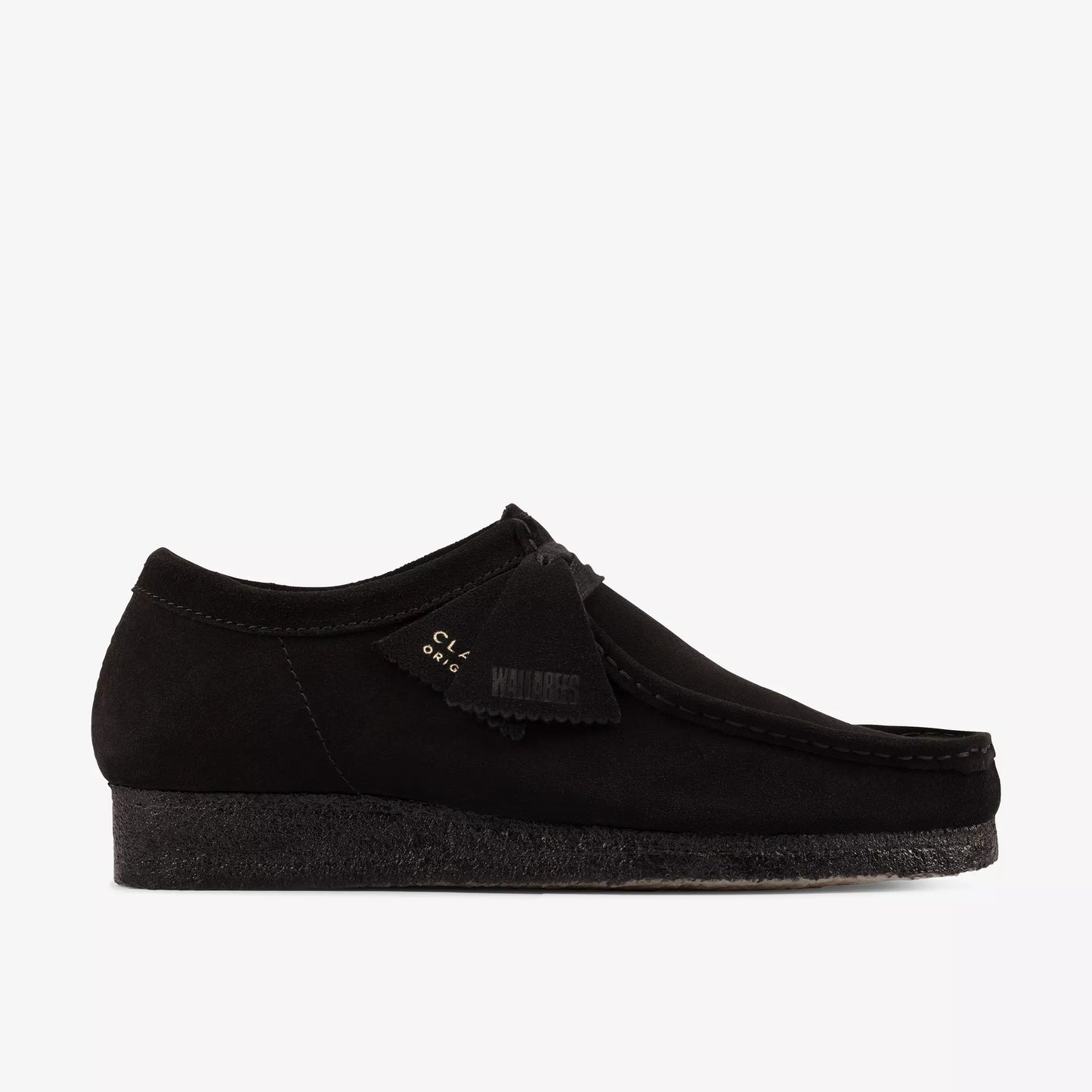 Clarks Wallabee Mens Shoes 26155519 in Black Sde