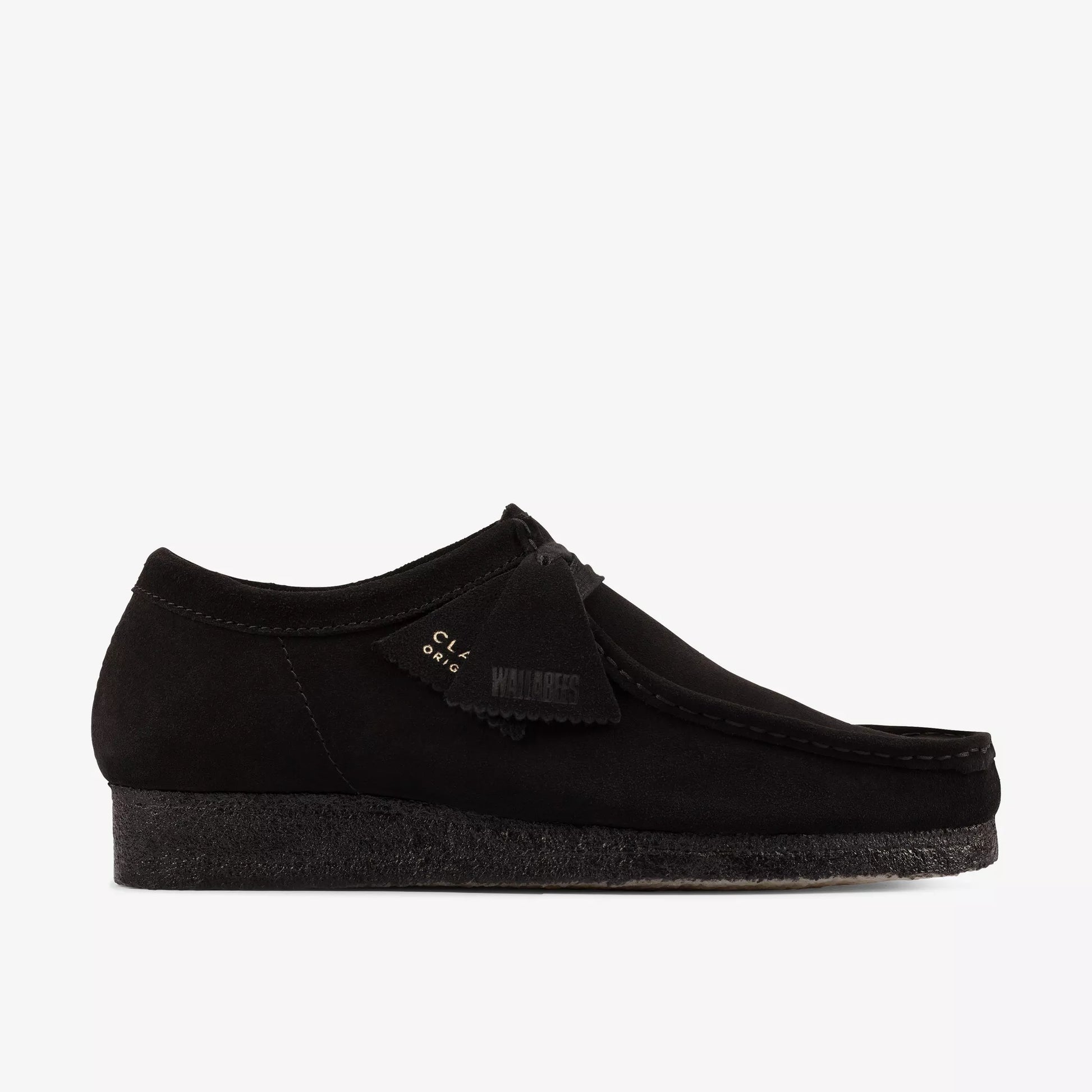 Clarks Wallabee Mens Shoes 26155519 in Black Sde