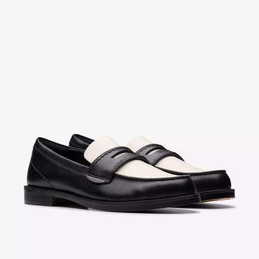 Clarks Straven Edge Black Combi Lea