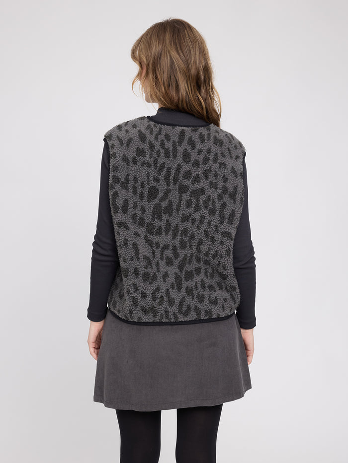 Mazine Printed Teddy-Fleece Vest