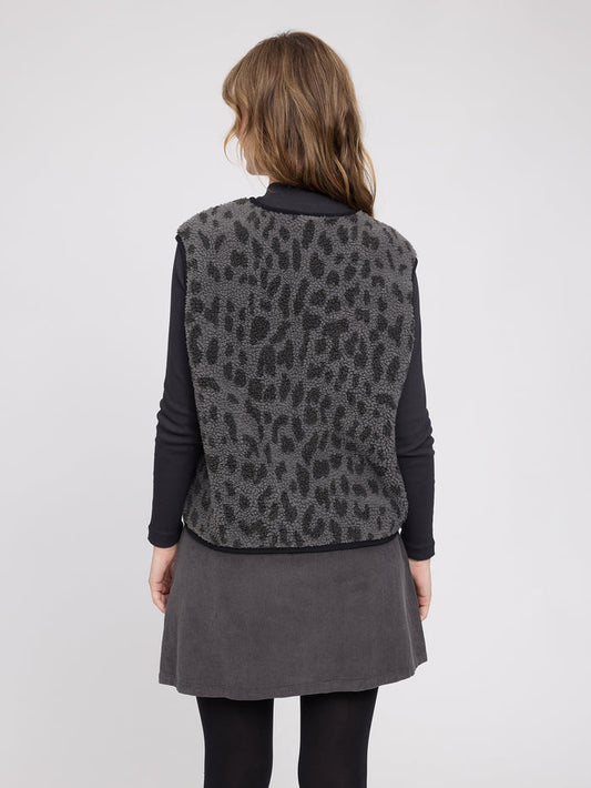 Mazine Printed Teddy-Fleece Vest
