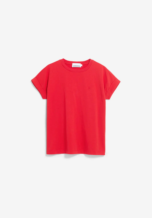 Armedangels IDAARA T-SHIRT FS26 in mars red