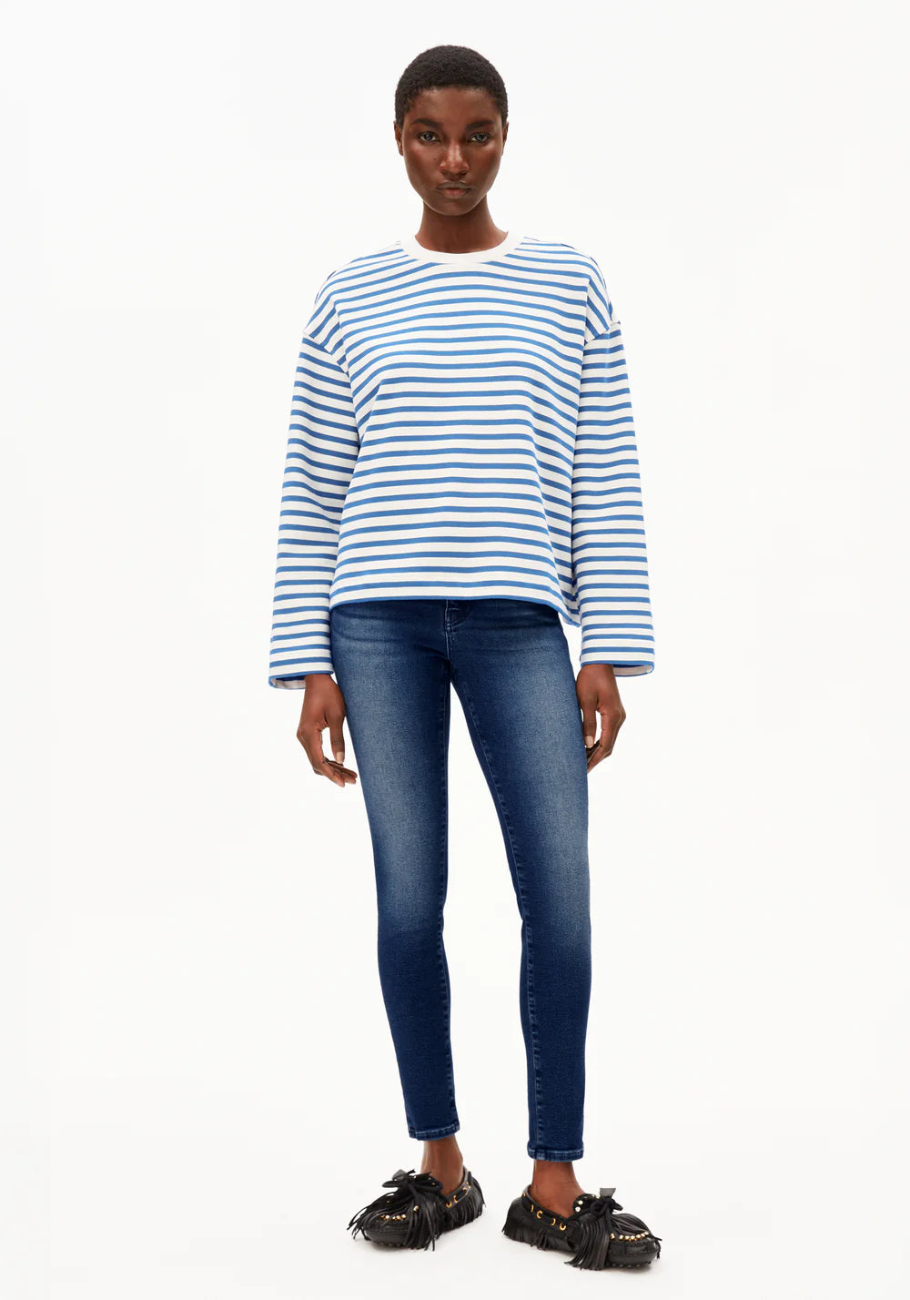 Armedangels Damen FRANKAA MAARLEN STRIPE Sweatshirts