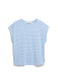 Armedangels ONELIAA LOVELY STRIPES Woman Shirts T-Shirt in oatmilk-silky blue