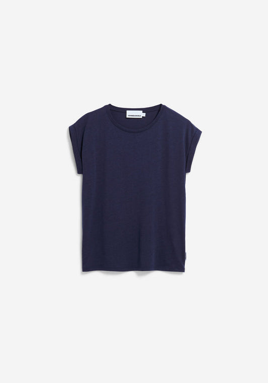 Armedangels JILAANA T-SHIRT FS26 in tinted navy