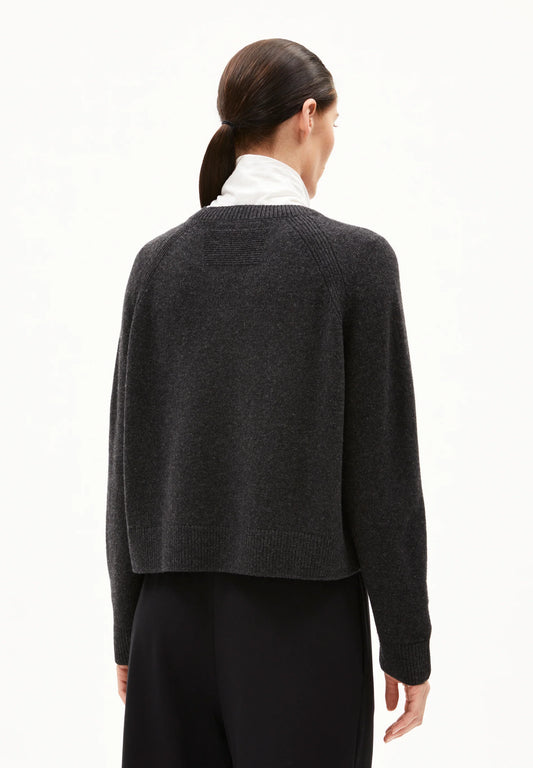 Armedangels Damen DILIRIAA REGLANA Strick Pullover in steel melange