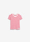 Armedangels Damen KARDAA STRIPE T-SHIRT in pink mist-mars red