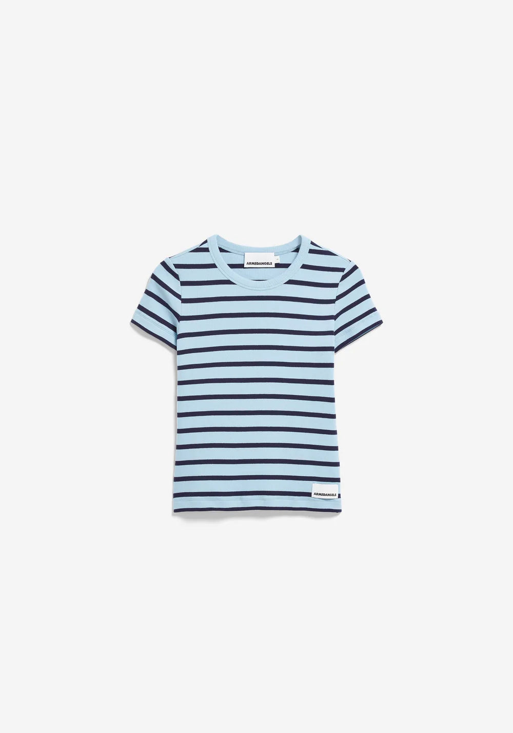 Armedangels Damen KARDAA STRIPE T-SHIRT in blue glow-tinted navy