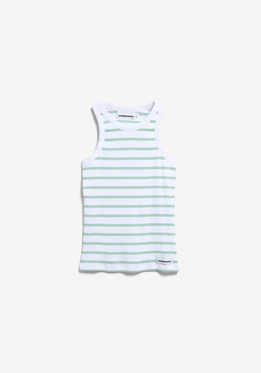 Armedangels KANITAA STRIPES TOP in white-foam