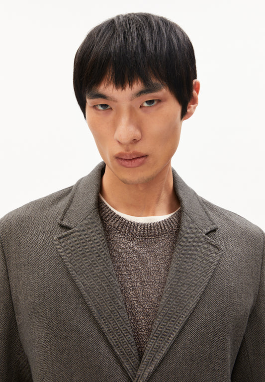 Armedangels Men PAABLO Jacken Mantel in mid grey melange