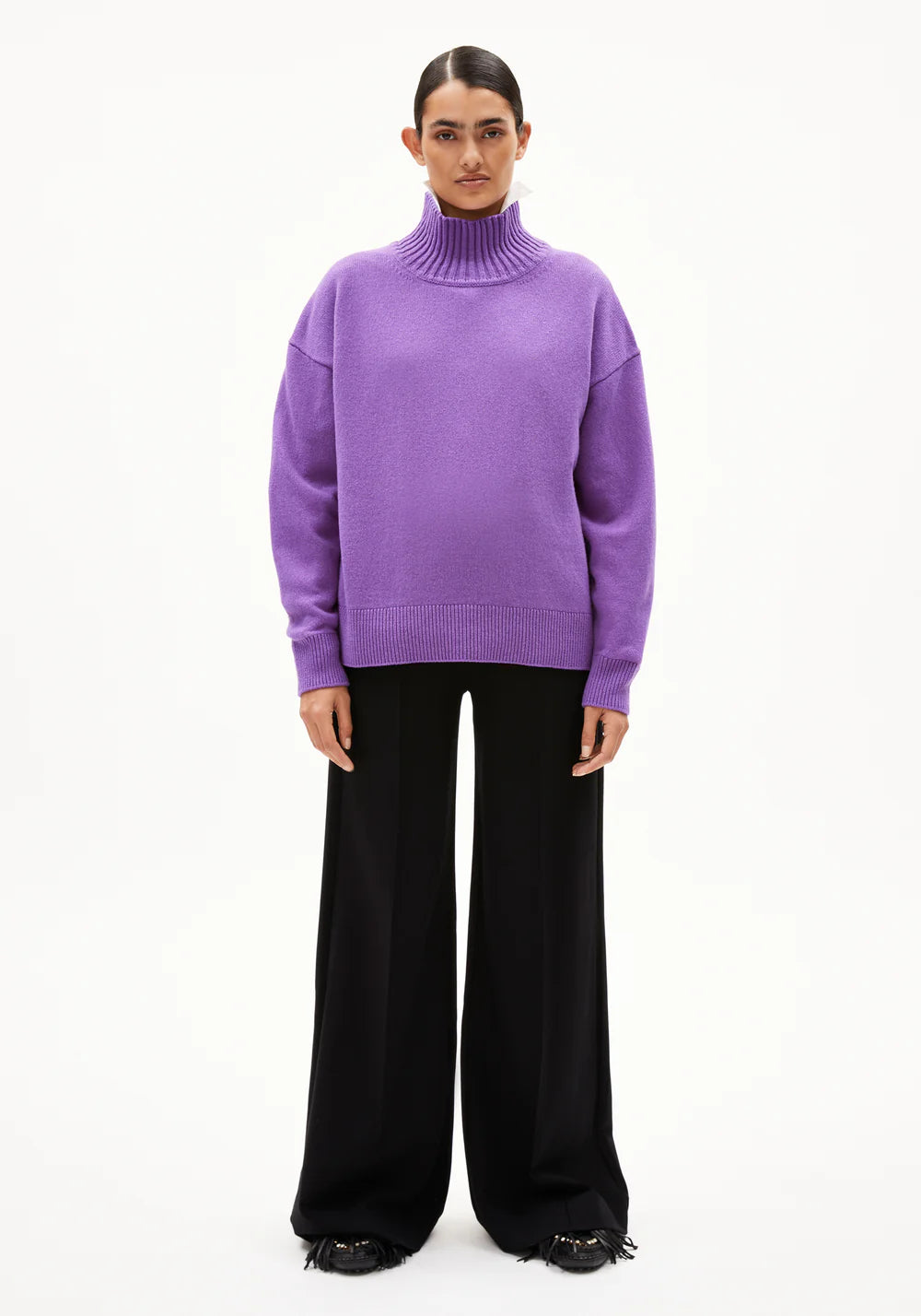 Armedangels Damen KAARLIN Strick Pullover in orchid