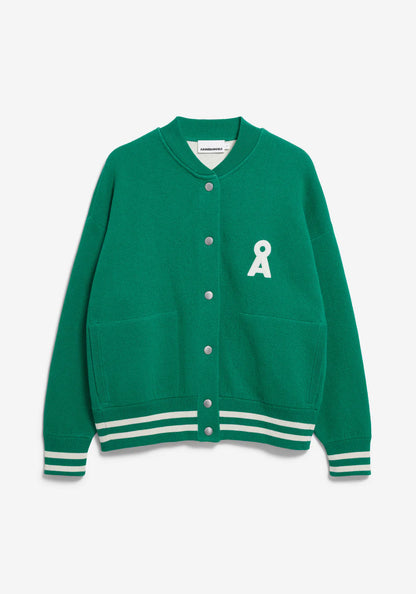 Armedangels Damen ICONIC Å AALISON Jacken Strick in emerald green-oatmilk