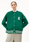 Armedangels Damen ICONIC Å AALISON Jacken Strick in emerald green-oatmilk