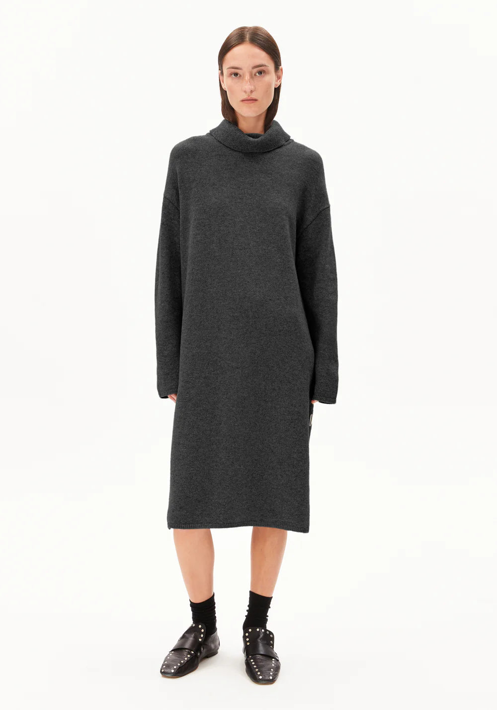 Armedangels Damen ARADIAA Kleider Strick in steel melange
