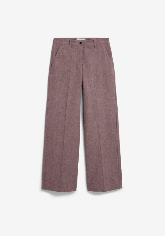 Armedangels LEANDRAA HANDAAS Hose Stoffhose in pure-dark cranberry
