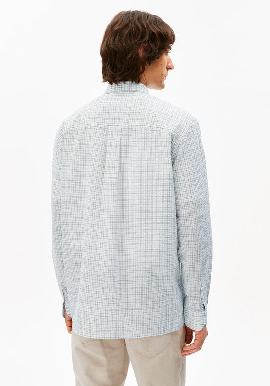 Armedangels CHECK LONGSLEEVE SHIRT FS25 in fatigue green